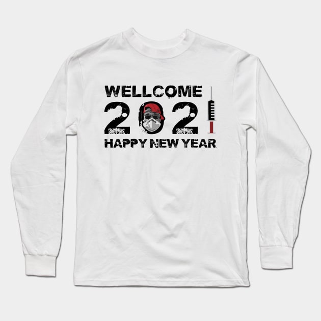 Happy New Year Long Sleeve T-Shirt by Genie Store